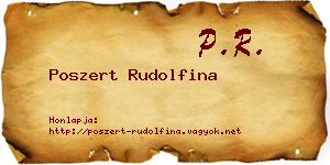 Poszert Rudolfina névjegykártya